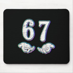 Number 67 Matching Six Seven 6 7 Meme 6-7 Hallowee Mouse Mat