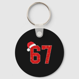 Number 67 Meme Santa Christmas Matching Group Cost Key Ring