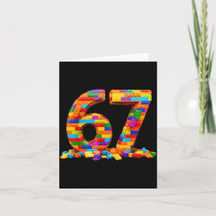 Number 67 Meme Six Seven 6 7 Building Blocks Gen A Card