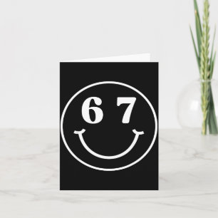 Number 67 Player Or 67th Birthday Six Seven Funny  Card