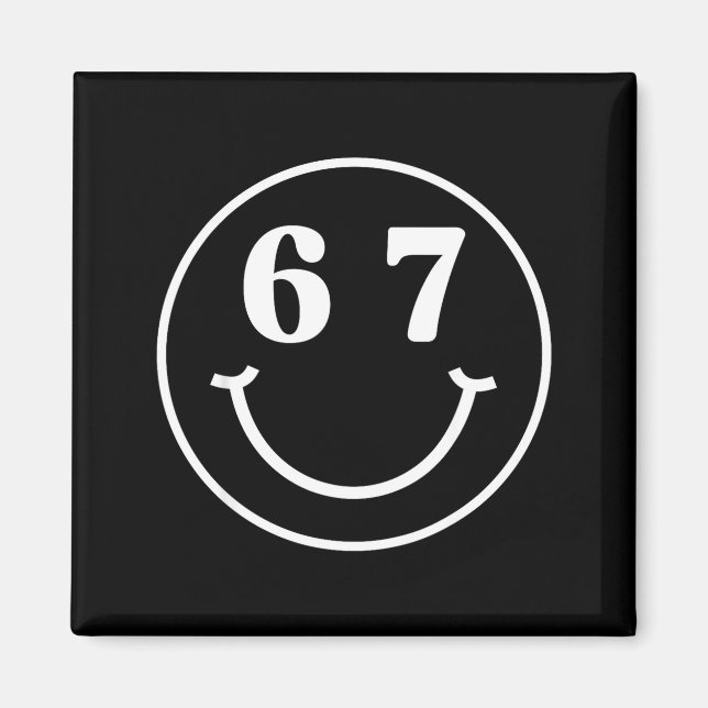Number 67 Player Or 67th Birthday Six Seven Funny  Magnet (Front)