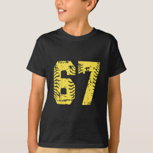 Number 67 Yellow Group Matching Halloween Birthday T-Shirt