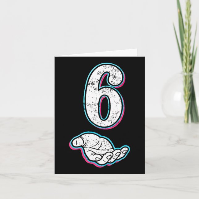 Number 6 67 Halloween Card (Front)