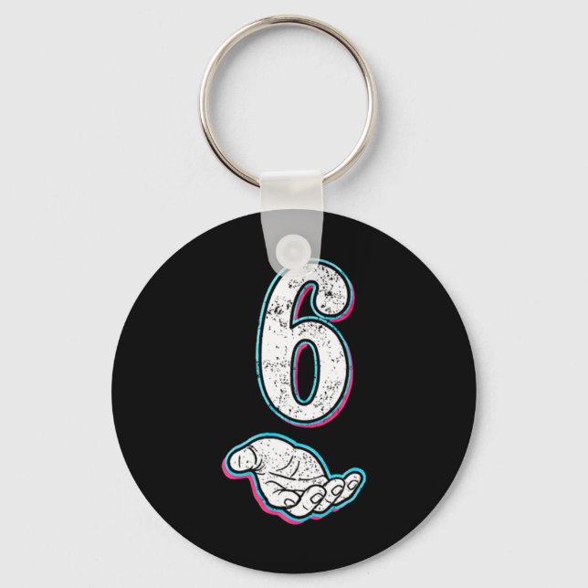 Number 6 67 Halloween Key Ring (Front)