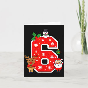 Number 6 67 Meme Couple Pajamas Christmas Matching Card