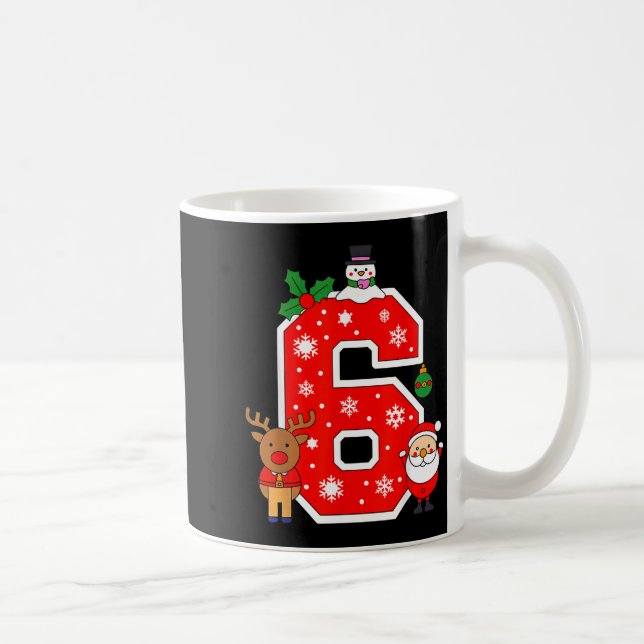 Number 6 67 Meme Couple Pajamas Christmas Matching Coffee Mug (Right)