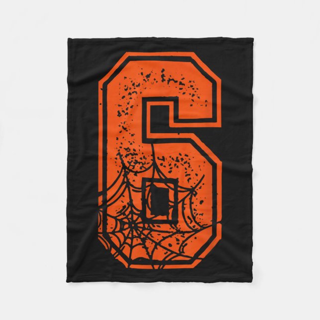 Number 6 67 Meme Halloween Pumpkin Costume Matchin Fleece Blanket (Front)