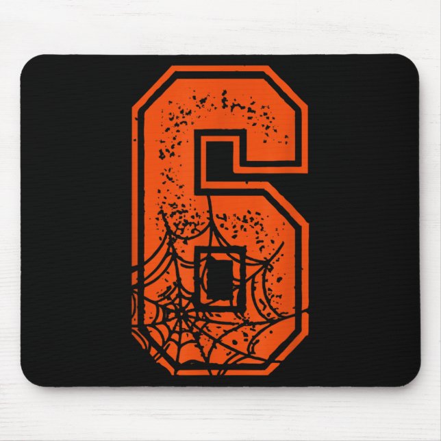 Number 6 67 Meme Halloween Pumpkin Costume Matchin Mouse Mat (Front)