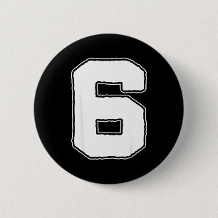 Number 6 6th Birthday Boy Kids Six Year Old Happy Cm Round Badge