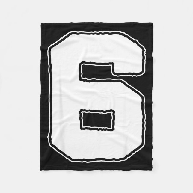 Number 6 6th Birthday Boy Kids Six Year Old Happy  Fleece Blanket (Front)