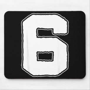 Number 6 6th Birthday Boy Kids Six Year Old Happy  Mouse Mat