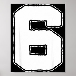 Number 6 6th Birthday Boy Kids Six Year Old Happy  Poster