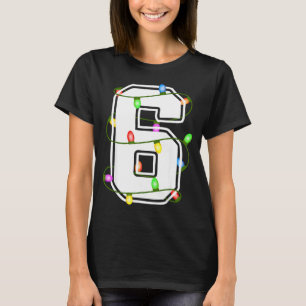 Number 6 6th Birthday Boy Six Christmas Happy Birt T-Shirt