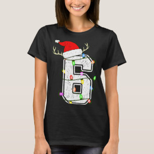 Number 6 6th Birthday Boy Six Christmas Happy Birt T-Shirt