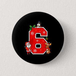 Number 6 7 Meme 67 Couple Pajamas Christmas Matchi 6 Cm Round Badge