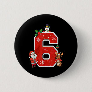 Number 6 7 Meme 67 Couple Pajamas Christmas Matchi Cm Round Badge