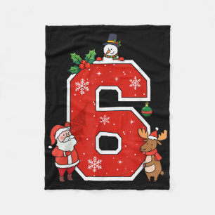 Number 6 7 Meme 67 Couple Pajamas Christmas Matchi Fleece Blanket
