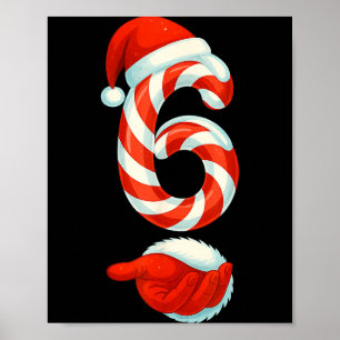 Number 6 7 Meme 67 Couple Pajamas Christmas Matchi Poster
