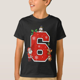 Number 6 7 Meme 67 Couple Pajamas Christmas Matchi T-Shirt