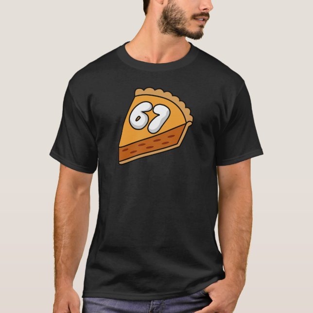 Number 6 7 Thanksgiving Pumpkin Pie T-Shirt (Front)