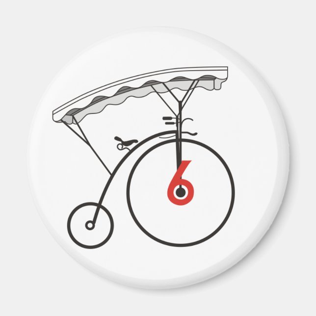 Number 6 Badge Magnet (Front)