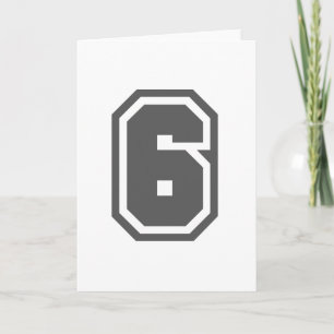 Number 6 card