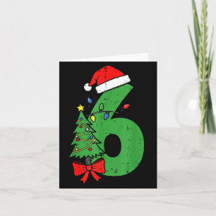 Number 6 Christmas 6 7 Matching 67 Meme Men Women  Card
