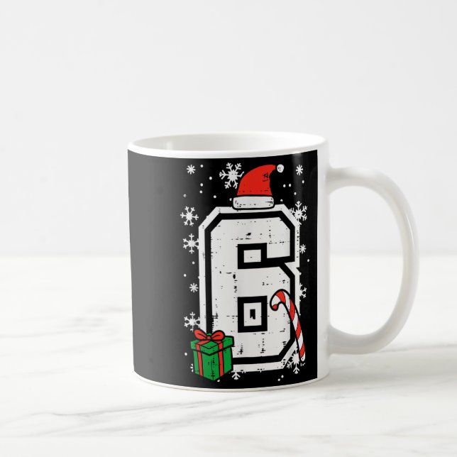 Number 6 Christmas 6 7 Xmas Matching 67 Meme Men W Coffee Mug (Right)