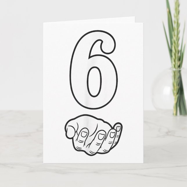 Number 6 Funny 67 Six Seven Meme Hands Couple Matc Card (Front)