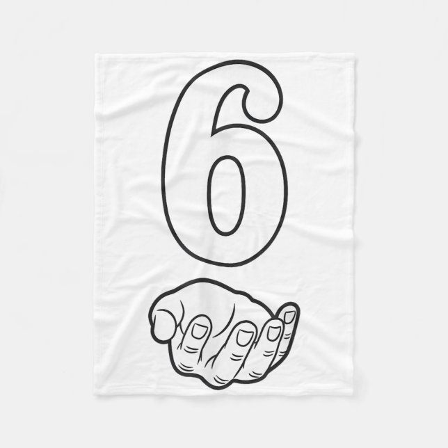 Number 6 Funny 67 Six Seven Meme Hands Couple Matc Fleece Blanket (Front)