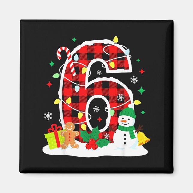 Number 6 Funny 67 Six Seven Meme Matching Couple C Magnet (Front)