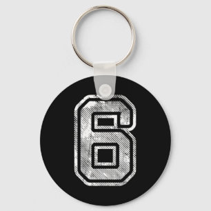 Number 6 Funny Matching 67 Meme Halloween 6th Birt Key Ring