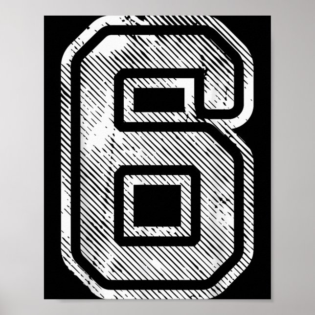 Number 6 Funny Matching 67 Meme Halloween 6th Birt Poster (Front)