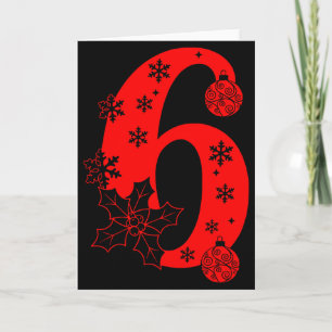 Number 6 Funny Meme Saying 67 Six Seven Christmas  Card