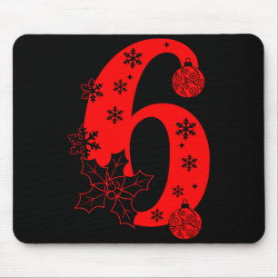 Number 6 Funny Meme Saying 67 Six Seven Christmas Mouse Mat