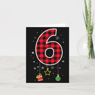 Number 6 Funny Meme Saying 6 7 Six Seven Christmas Card
