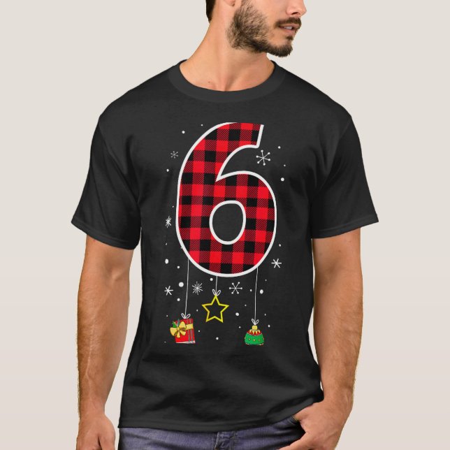 Number 6 Funny Meme Saying 6 7 Six Seven Christmas T-Shirt (Front)