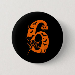 Number 6 Funny Meme Saying 6 7 Six Seven Halloween 6 Cm Round Badge