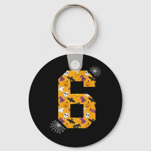 Number 6 Funny Meme Saying 6 7 Six Seven Halloween Key Ring