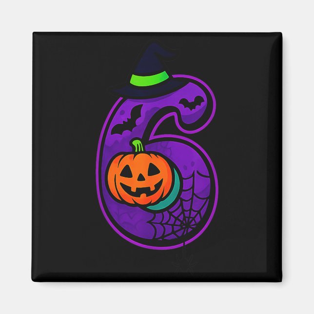 Number 6 Funny Meme Saying 6 7 Six Seven Halloween Magnet (Front)