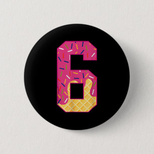 Number 6 Ice Cream Drip 67 Meme Couple Halloween C Cm Round Badge
