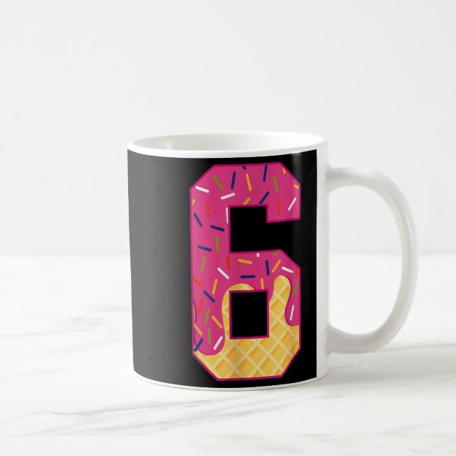 Number 6 Ice Cream Drip 67 Meme Couple Halloween C Coffee Mug (Right)
