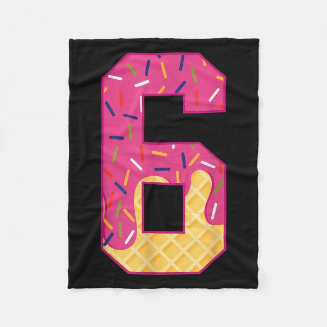 Number 6 Ice Cream Drip 67 Meme Couple Halloween C Fleece Blanket (Front)