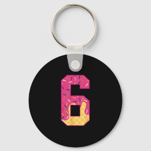Number 6 Ice Cream Drip 67 Meme Couple Halloween C Key Ring