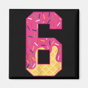 Number 6 Ice Cream Drip 67 Meme Couple Halloween C Magnet