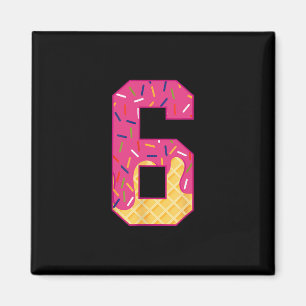 Number 6 Ice Cream Drip 67 Meme Couple Halloween C Magnet