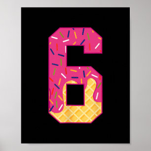Number 6 Ice Cream Drip 67 Meme Couple Halloween C Poster