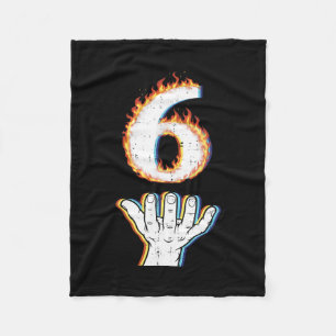 Number 6 Matching 67 Flame Men Women Kids Fleece Blanket