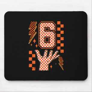 Number 6 Matching 67 Meme Checkered Halloween Cost Mouse Mat