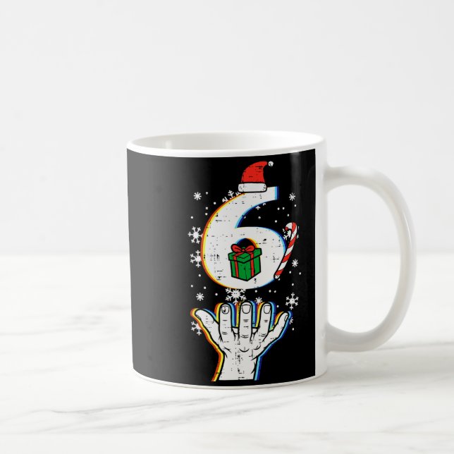 Number 6 Matching 67 Meme Christmas 6 7 Xmas Men W Coffee Mug (Right)